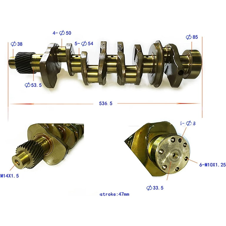 Seapple CRANKSHAFT 4900930 4900899 Stroke 47mm Compatible with  