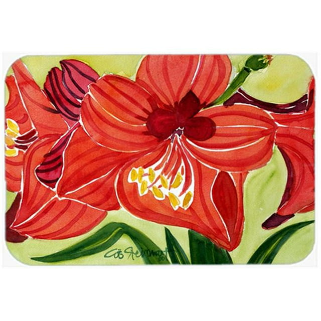 Carolines Treasures 6055CMT 30 x 20 in. Flower Amaryllis Kitchen Or Bath Mat