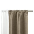 thumbnail image 6 of Mainstays Twill Blackout and Sheer Curtain Panel Set, 4-Piece, Brown, 27.5" W x 63" L, 6 of 8