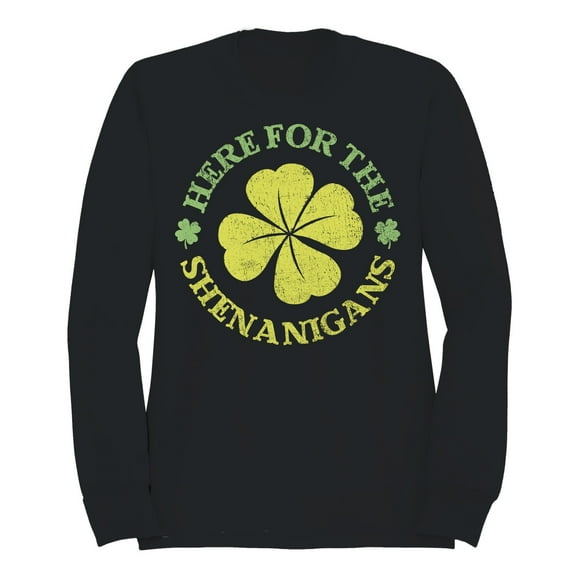 Here for the Shenanigans Fun St. Patricks Day Shamrock Women's Sweatshirt