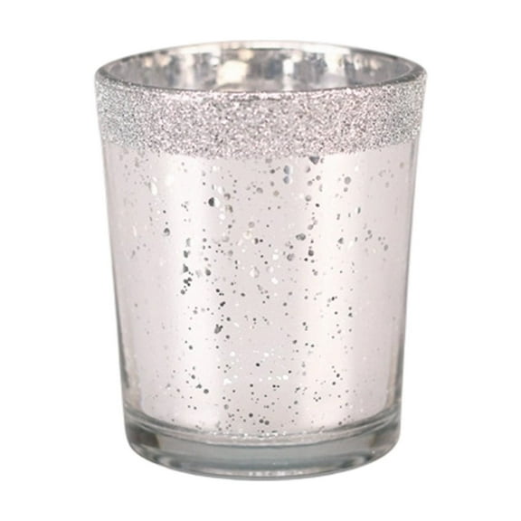 Bfogop Glitter Votive Candle Holders Glass Votive Candle Holder Tealight Candle Holder Cup Centerpiece for Table Home Anniversary Party Decor Glass Tea Light Candle Holder 2.6 Inch