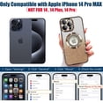thumbnail image 2 of Funda magnética con purpurina para iPhone 14 Pro Max, compatible con MagSafe, protección total, delgada, a prueba de golpes y arañazos, con protector de lente de cámara y red antipolvo para mujer, 2 of 7