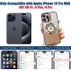 thumbnail image 2 of Funda magnética con purpurina para iPhone 14 Pro Max, compatible con MagSafe, protección total, delgada, a prueba de golpes y arañazos, con protector de lente de cámara y red antipolvo para mujer, 2 of 7