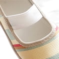 thumbnail image 4 of GiLiling Girls Barefoot Mary Jane Flats, Closed-Toe Canvas Flats with Elastic Strap, Breathable Non-Slip Soft Rubber Sole Casual Summer Shoes for Kids (Beige, 9.5-10 Years), 4 of 9