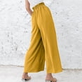 thumbnail image 3 of adviicd Women'S Casual Pants With Pockets Casual Summer Dresses For Women Women’s Super Stretch Pull-On Millennium Ankle Pants Yellow XL, 3 of 4