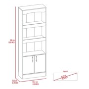 Home Office Desks, 2 Piece Office Set, Dozza Bookcase + Aramis Desk, Light Gray, Light Gray Office Desks,Particle Board Computer Desks, Furniture Office Desks & Work Surfaces