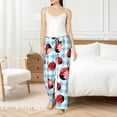 thumbnail image 4 of Fotbe Flowers and Lady Bugs Pantalones de Pijama para Mujer, Pantalones de Dormir, Pantalones Pj con Cordón y Bolsillos-3X-Large, 4 of 6