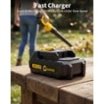 thumbnail image 4 of Garvee Battery Power Leaf Blower 550 CFM/130 MPH, 20V Portable Hand Blower with 6-Variable Speed for Lawn, Driveway, Sidewalk, Yellow & Black, 4 of 8