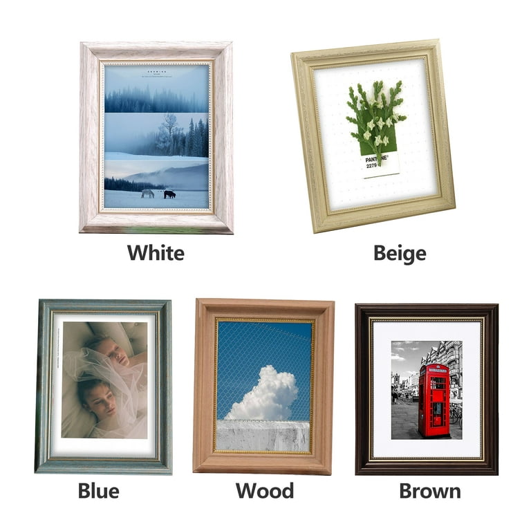 upsimples 4x6 Picture Frame Set of 3, Made of High Definition Glass for  3.5x5 with Mat or 4x6 Without Mat, Wall and Tabletop Display Photo Frames
