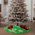 thumbnail image 4 of Xecao Bamboo Pattern Christmas Tree Skirt Round Xmas Tree Mat Base Cover for Holiday Home Decorations-36", 4 of 6