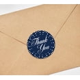 thumbnail image 4 of Darling Souvenir DIY Round 45 Pcs Polka Dot Thank You Navy Blue Stickers Non Customized Gift-1.6 Inches, 4 of 4