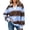 Light Blue, variant on Womens Striped Oversized Sweatshirt Lightweight Fall Clothes V Neck Sweatshirts Women Long Sleeve Casual Loose Pullover Top Color Block Y2K Outfits Fashion Clothing