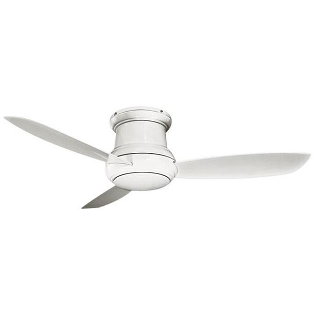 White Flushmount Led Wet Rated Fan, Minka Aire Ceiling Fans Concept Ii