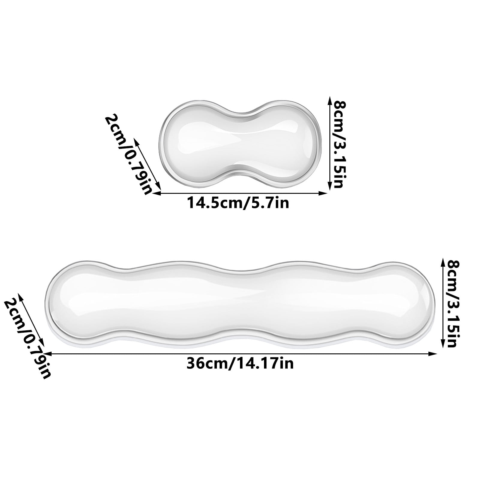 RFUGUG Keyboard and Mouse Wrist Rest Set, Ergonomic Hand Support Kit, Soft Gel Wrist Pad Combo, Comfortable Typing and Mousing Solution