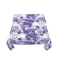 thumbnail image 4 of YFYANG Square Polyester Table Cloth, 54" x 54" Reusable Table Cover Kitchen Dining Room Purple Floral Line Doodle Decorative Tablecloths for Tables of 2-4 People, 4 of 8