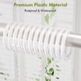thumbnail image 3 of Bathway White Shower Curtain Rings, 24 Pcs Plastic Shower Curtain Hooks, Shower Curtain Hooks Rings for Bathroom Shower Rod, Easy to Snap Closure, O Shape Shower Rings for Curtain, 3 of 8