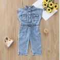 thumbnail image 3 of MZXELPRJD Baby Boy Jumpsuit Toddler Girls Boys Clothes Size 7/8 Outfits Sets Denim Sleeveless One Piece Toddler Dance Outfits My 1st New Year Baby Girl Outfit, 3 of 9