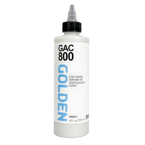 GAC 800 by GOLDEN, 8 fl. oz. Bottle, Professional Acrylic Medium, Transparent
