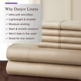 thumbnail image 3 of Danjor Linens 1800 Series Microfiber 4 Piece Bedding Sheet & Pillowcases Set with Deep Pockets, Twin, Taupe, 3 of 9