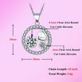 thumbnail image 4 of Women Necklace 14k White Gold Plated CZ Diamond Cross Love Heart Pendant Jewelry, 4 of 6