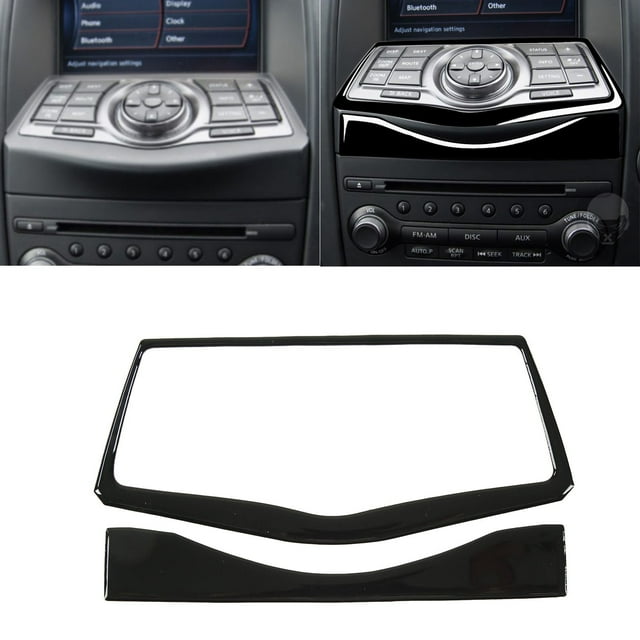 Navigation Panel Cover Trim, Comfortable Touch Piano Black Screen Cover Trim Lightweight For Right Hand Drive Car