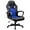 Blue, variant on XPOPR Office Chair Desk Chair Leather Gaming Chair Computer Chair Racing Style Ergonomic Adjustable Swivel Task Chair with Lumbar Support and Arms (White)