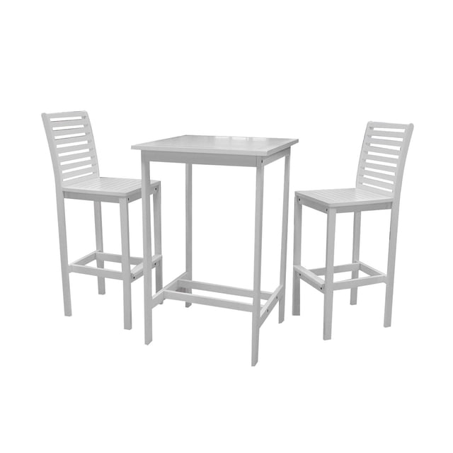 Vifah 3-Piece Outdoor Acacia Bar Set