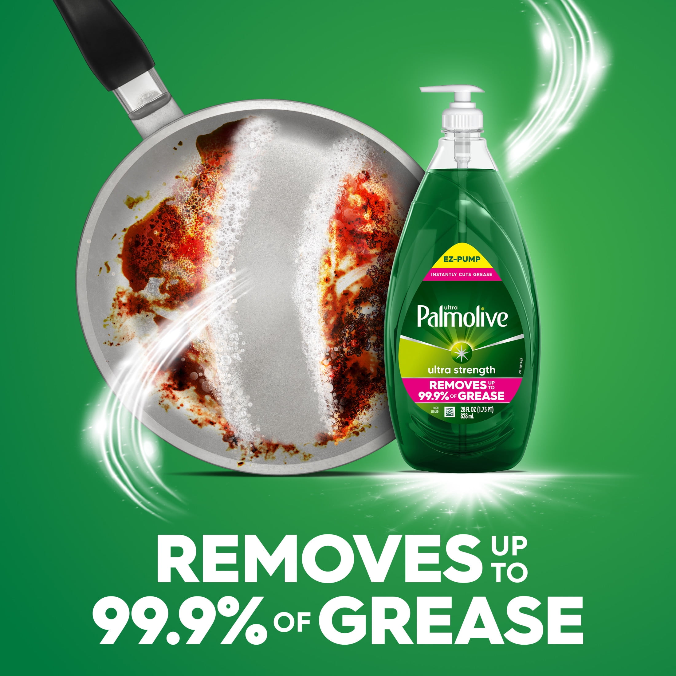 (4 pack) Palmolive Ultra Strength Liquid Dish Soap, Grease Cutting, 28 fl oz EZ-Pump, EZ-Clean Bottle