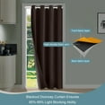 thumbnail image 5 of DONGPAI Blackout Curtains for Doorways and Closets, Privacy Door Curtain Room Divider Thermal Insulated Door Curtain, 1 Panel, 52" x 80", Brown, 5 of 8