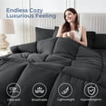 thumbnail image 4 of Juego de edredón Sasttie King Size, 7 piezas, cama en una bolsa, gris, 4 of 9