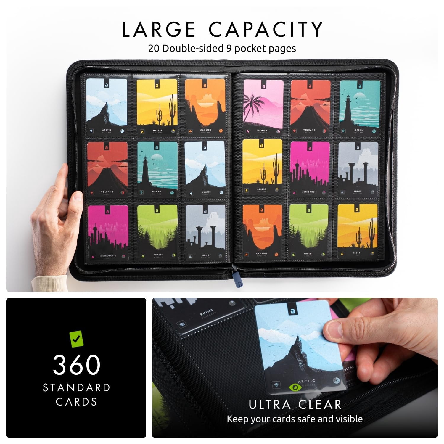 Vault X Zipper Trading Card Holder - 9-Pocket Album for TCG