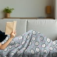 thumbnail image 3 of Narwhal Soft Flannel Fleece Throw Blanket, Colorful Polka Dotted and Heart Pattern Background with Cartoon Character Whales, Cozy Plush for Indoor and Outdoor Use, 50" x 70", Multicolor, by Ambesonne, 3 of 5