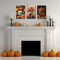 thumbnail image 3 of Hieng Fall Wall Art Pumpkin Picture 3 Pieces Autumn Harvest Wall Decor Fall Themed Canvas Thanksgiving Painting Prints for Kitchen Fall Party Decor Unframed, 3 of 6