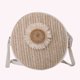 thumbnail image 5 of Bolso Mensajero para Mujer Bolso para Niñas Con Retales Tejido PU Paja Con Flores (blanco), 5 of 9