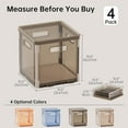 HAIXIN Stackable Storage Bins with Lid Collapsible Storage Cube