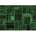 thumbnail image 1 of Ahgly Company Indoor Rectangle Oriental Emerald Green Modern Area Rugs, 6' x 9', 1 of 4