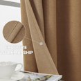 thumbnail image 3 of Cortinas Blackout con Aislamiento Térmico para Estar/Recámara Ventana, 2 Paneles Cortinas de Sala de Estar, Suave Poliéster Tela Impermeable, Reducción Ruido (Caqui), 3 of 4