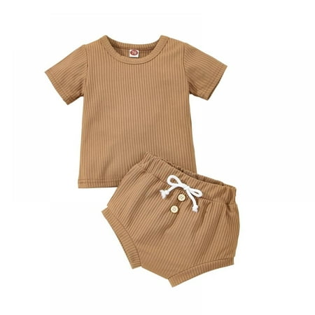 

2pcs Infant Pullover Short Sleeve Shorts Clothing Set Boy Clothes Set 0-18M