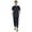 Navy Blue, variant on Inkmeso Solid Nightwear For Mens 2 Piece Sleepwear T-shirt And Pants Pajama Set Short Sleeve Pjs Loungewear Set