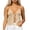 Khaki, variant on Women Y2K Halter Neck Tie Front Split Flowy Crop Cami Cute Summer Versatile Vacation Party Going Out Top