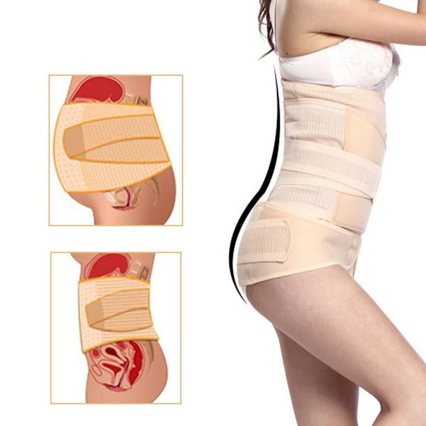 Postpartum Belly Wrap 3 In 1 Belt, Postpartum Belly Girdle Support Recovery  Waist Pelvis Band, Body Shaper Postnatal Shapewear(1 Pcs, Flesh Color)