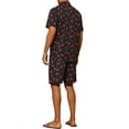 thumbnail image 3 of INSPIRE CHIC Summer Printed Shirts Set for Men's Short Sleeves Color Block Hawaiian Outfit M Black, 3 of 4