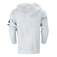 thumbnail image 3 of uikmnh Men's Knitted Stand Up Collar Sweater Long Sleeved Slim Vintage Sweater Jacket, 3 of 7