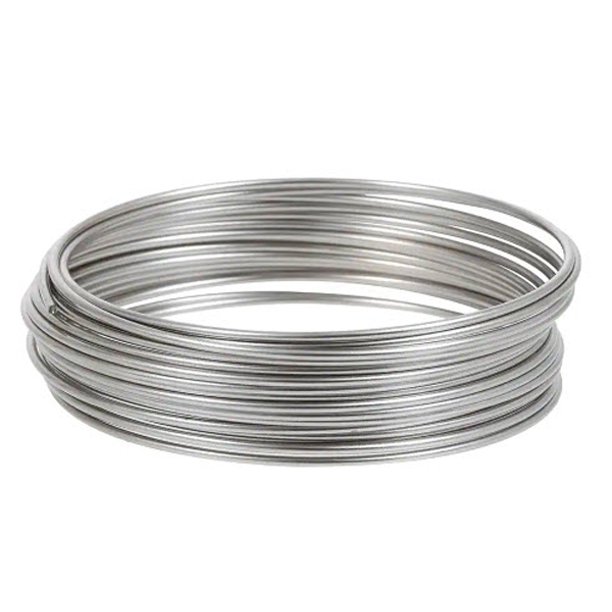 Rebound Bendable Matte Stainless Steel Wire 0.086" Diameter 1 lb