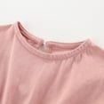 thumbnail image 4 of Girls Casual Short Sleeve Flowy Swing Batwing Loose Fit Summer Play Dress with RufflePink2-3 Years, 4 of 8