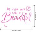 thumbnail image 3 of Be Your Own Kind of Beautiful Wall Decals for Girls Bedroom, DIY Vinyl Pink Butterfly Wall Stickers, 3 of 6