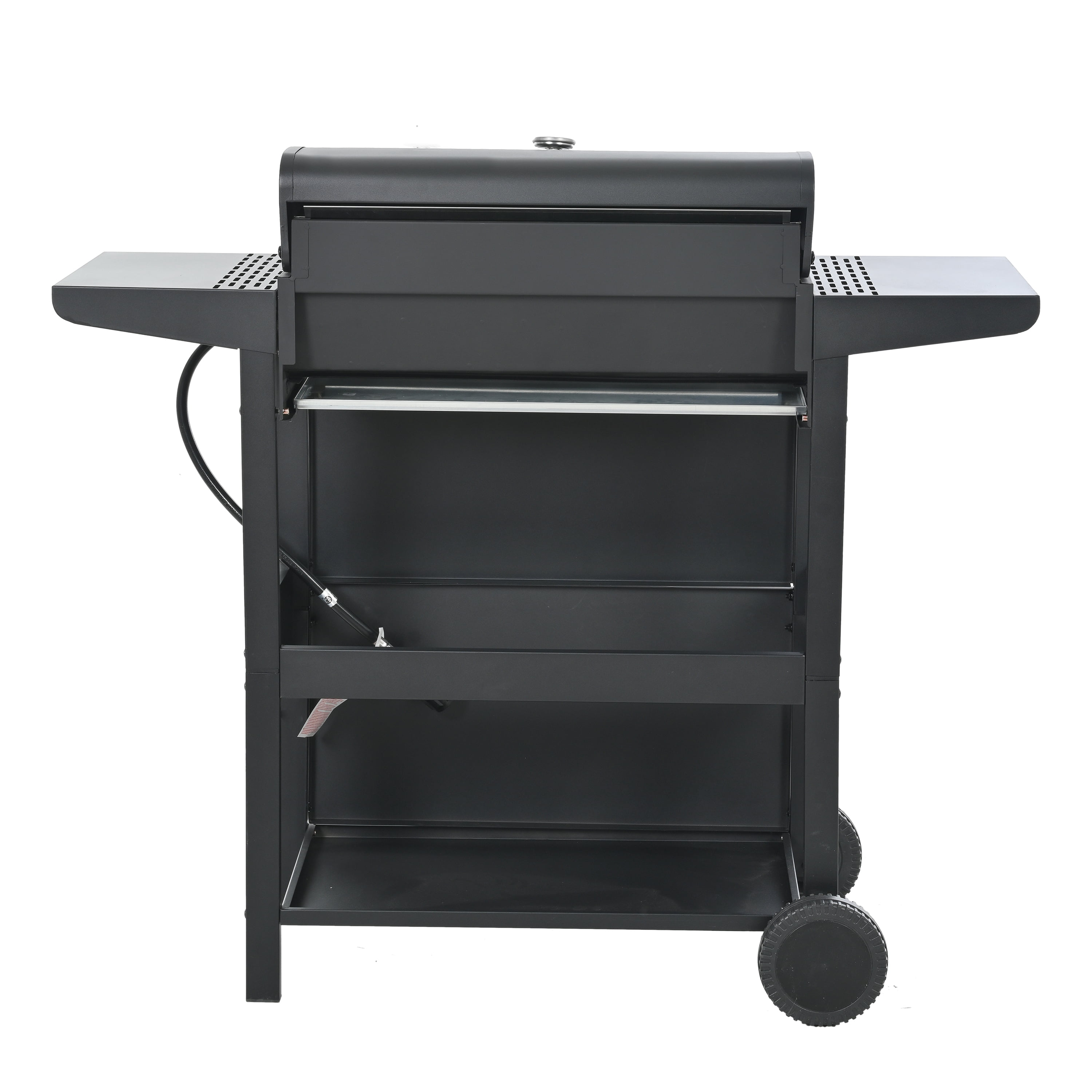 Cheelom 4 Burner Propane Gas Grill, Stainless Steel with Two Shelves and Thermometer 34200B Outdoor BBQ Camping GrillTU