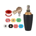 thumbnail image 1 of Boquilla de turbina para hidrolavadora, conector rápido de 1/4", boquilla de pulverización giratoria de 360 ​​grados Con conector, 1 of 9