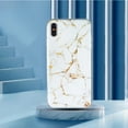 thumbnail image 3 of Dteck Case for iPhone XS Max 6.5",Fashion Marble Pattern IMD Design TPU Soft Flexible Silicone Hybrid Shockproof Slim Fit Back Case Cover,White Marble, 3 of 5