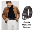 thumbnail image 3 of Cinturón De Piel Hombre De Moda Accesorios Para Hombre 2pcs Xtellar Negro/marrón, 3 of 4